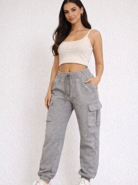 lululemon athletica Gray Cargo Joggers with Drawstring Waist-Sold out online